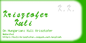 krisztofer kuli business card